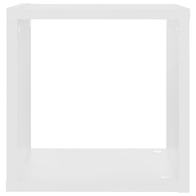 Wall Cube Shelves 2 pcs White 26x15x26 cm