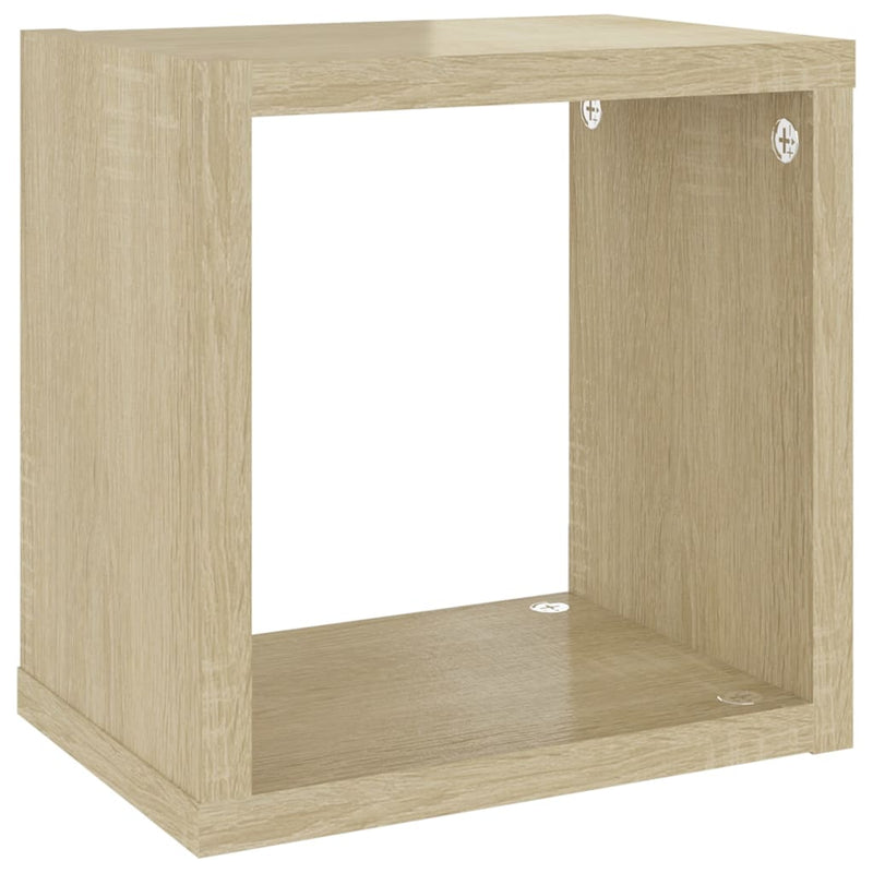 Wall Cube Shelves 4 pcs Sonoma Oak 22x15x22 cm