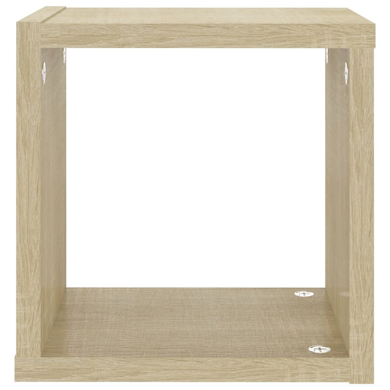 Wall Cube Shelves 4 pcs Sonoma Oak 22x15x22 cm