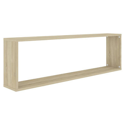 Wall Cube Shelves 6 pcs White&Sonoma Oak 100x15x30 cm Engineered Wood