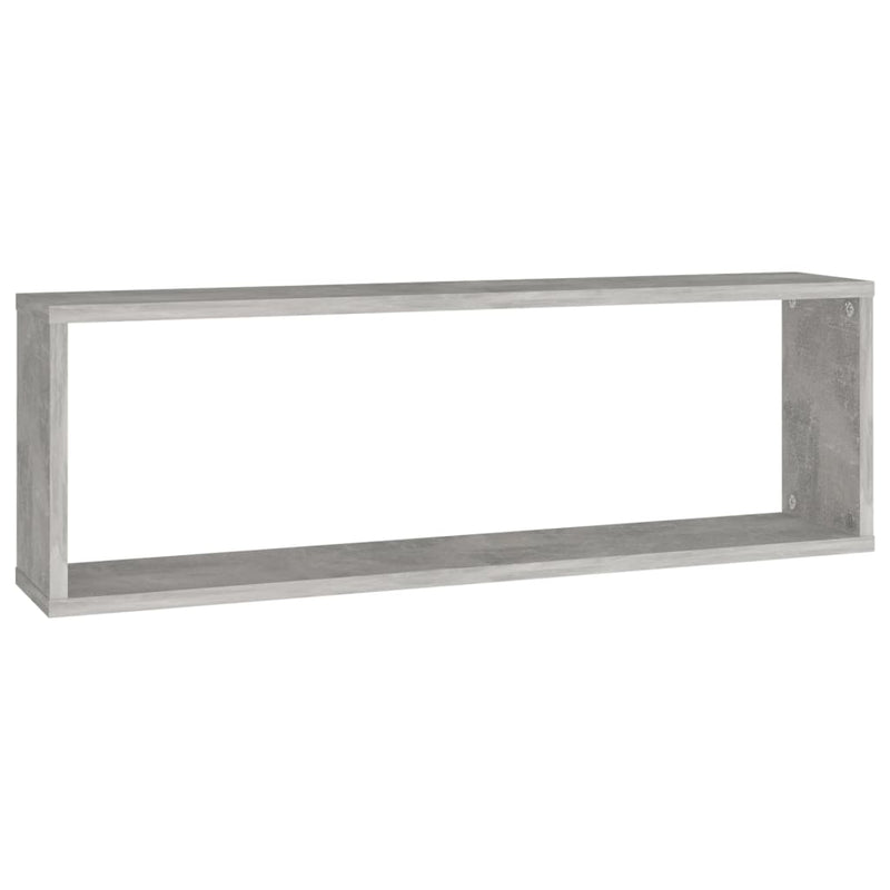 Wall Cube Shelves 4 pcs Concrete Grey 80x15x26.5 cm Engineered Wood