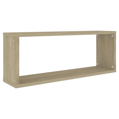 Wall Cube Shelves 4 pcs Sonoma Oak 60x15x23 cm Engineered Wood