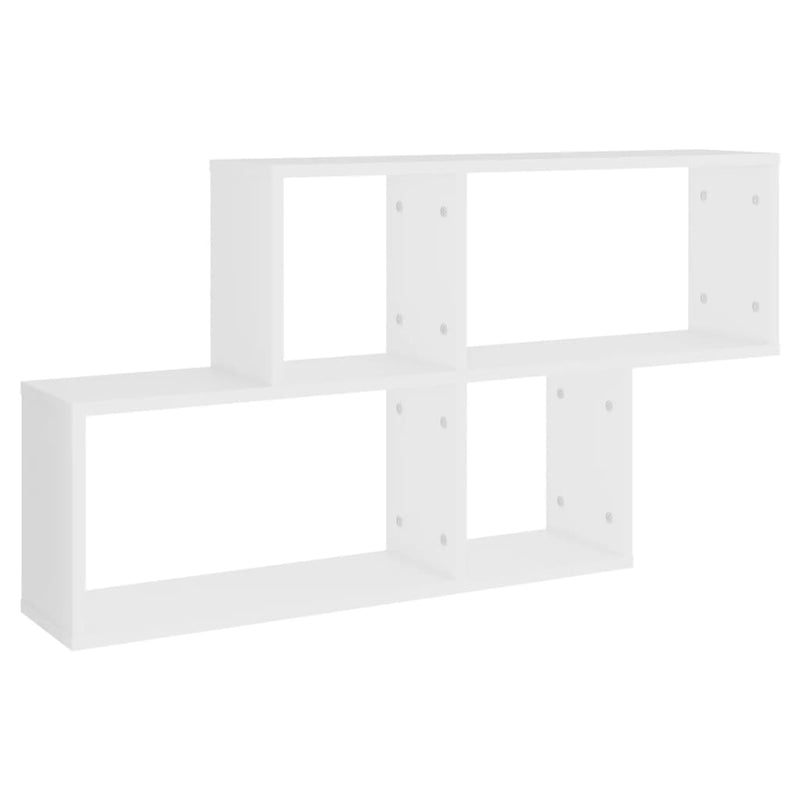 Wall Shelf White 100x18x53 cm Engineered Wood