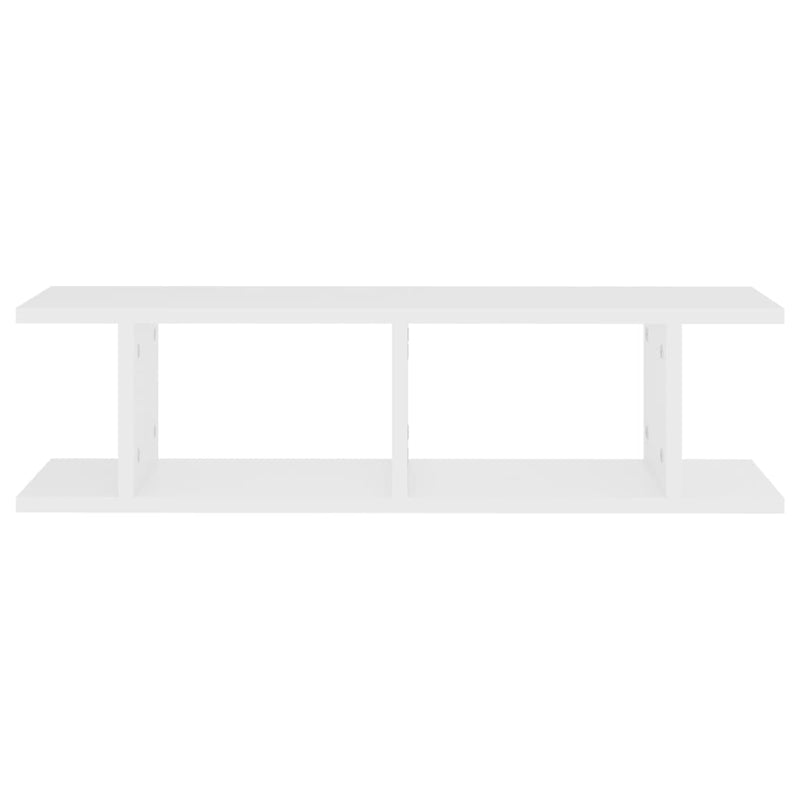 Wall Shelves 2 pcs White 75x18x20 cm Engineered Wood