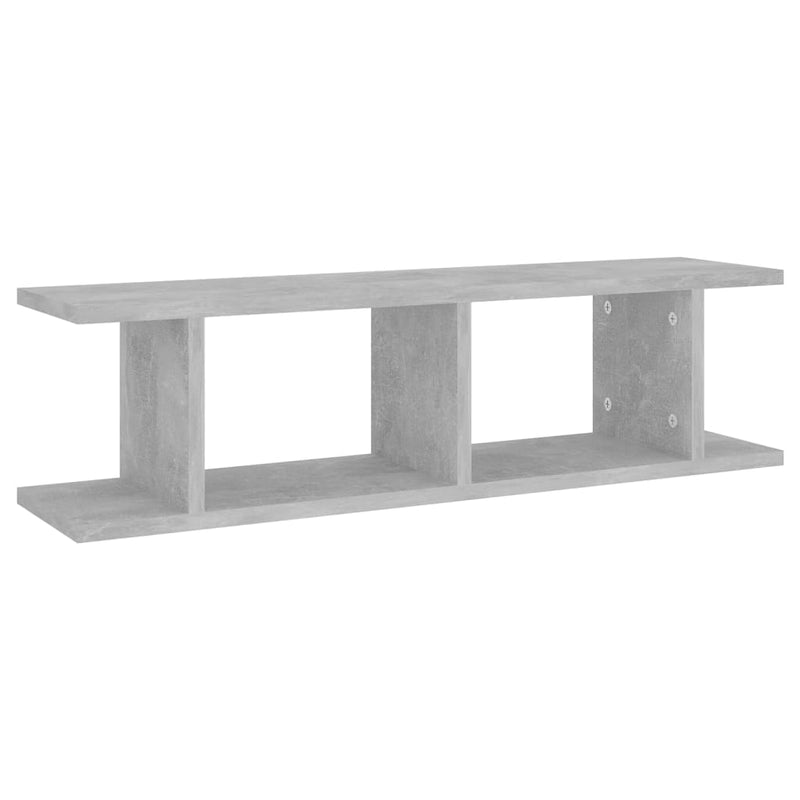 Wall Shelves 2 pcs Concrete Grey 75x18x20 cm Engineered Wood