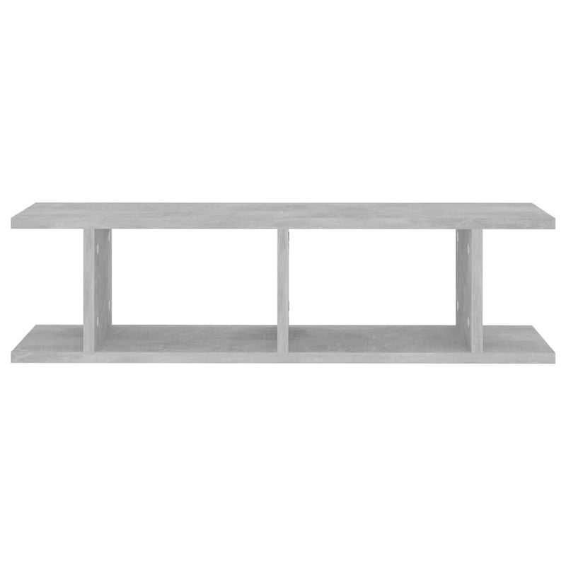 Wall Shelves 2 pcs Concrete Grey 75x18x20 cm Engineered Wood