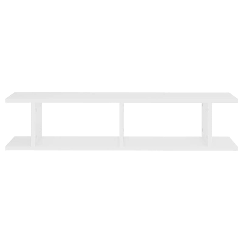Wall Shelves 2 pcs White 90x18x20 cm Engineered Wood