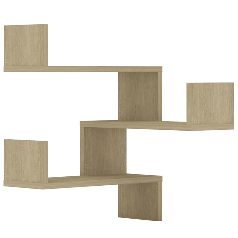 Wall Corner Shelves 2 pcs Sonoma Oak 40x40x50 cm Engineered Wood