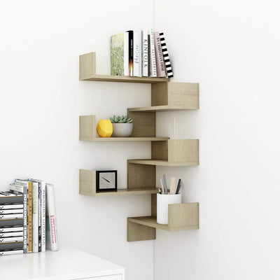 Wall Corner Shelves 2 pcs Sonoma Oak 40x40x50 cm Engineered Wood