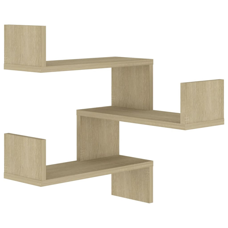 Wall Corner Shelves 2 pcs Sonoma Oak 40x40x50 cm Engineered Wood