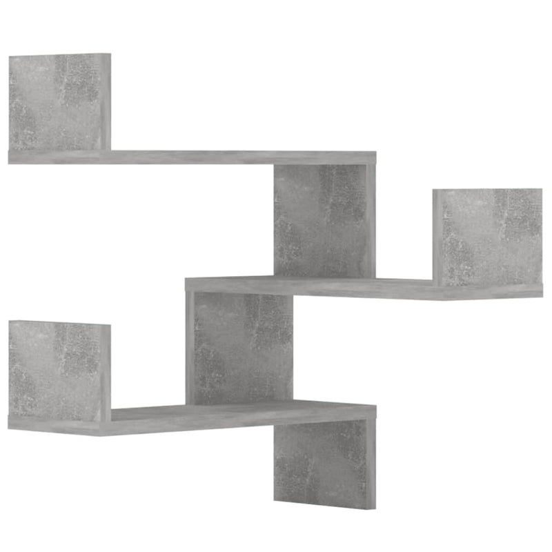 Wall Corner Shelves 2 pcs Concrete Grey 40x40x50 cm Engineered Wood