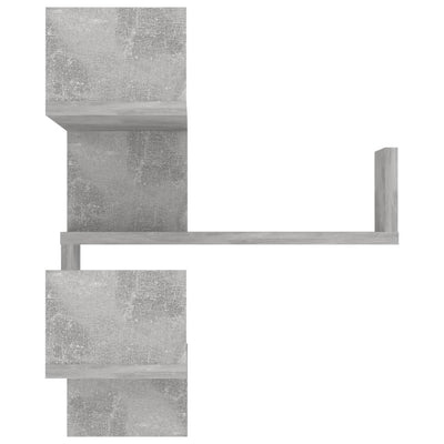 Wall Corner Shelves 2 pcs Concrete Grey 40x40x50 cm Engineered Wood