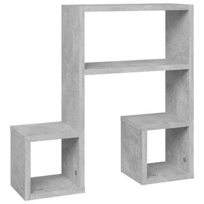 Wall Shelves 2 pcs Concrete Grey 50x15x50 cm Engineered Wood