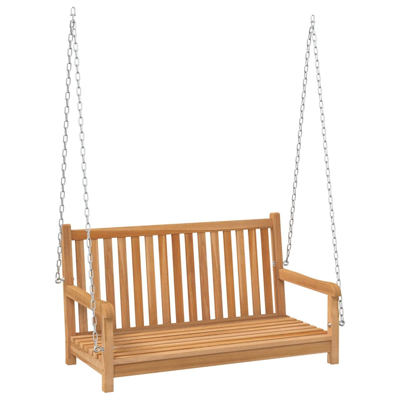 Swing Bench Solid Teak Wood 114x60x64 cm