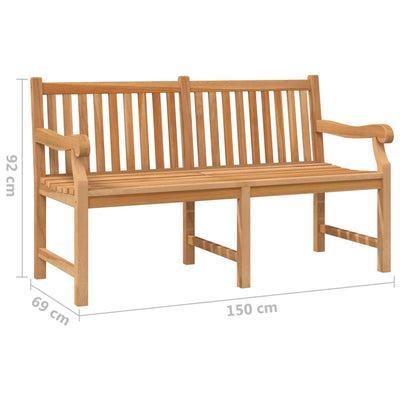 Garden Bench 150 cm Solid Teak Wood