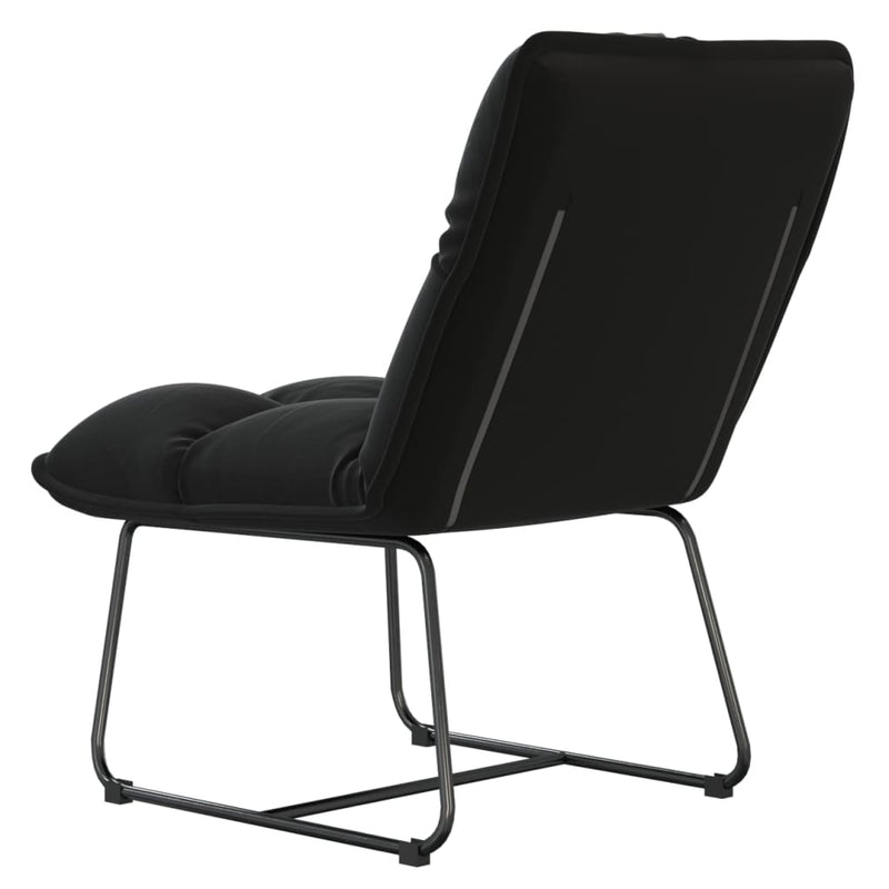 Leisure Chair with Metal Frame Black Velvet