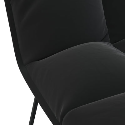 Leisure Chair with Metal Frame Black Velvet