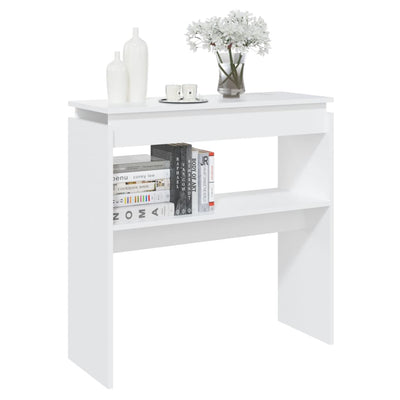 Console Table White 80x30x80 cm Engineered Wood