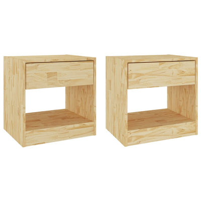 Bedside Cabinets 2 pcs 40x31x40 cm Solid Pinewood