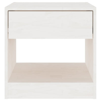 Bedside Cabinet White 40x31x40 cm Solid Pinewood