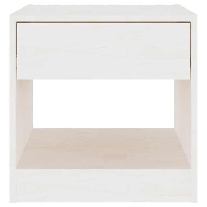 Bedside Cabinet White 40x31x40 cm Solid Pinewood