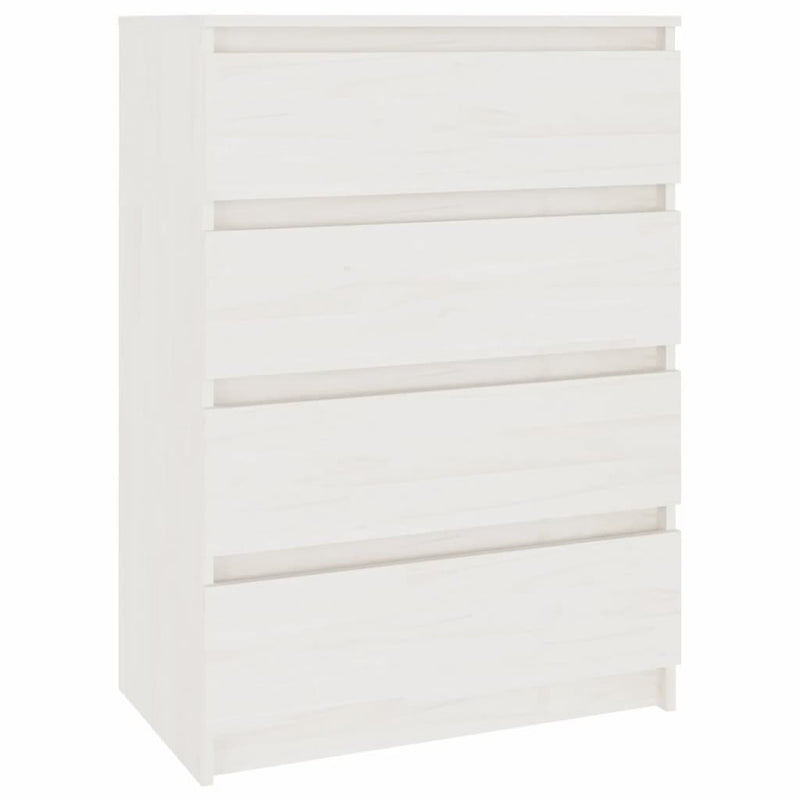 Side Cabinet White 60x36x84 cm Solid Pinewood