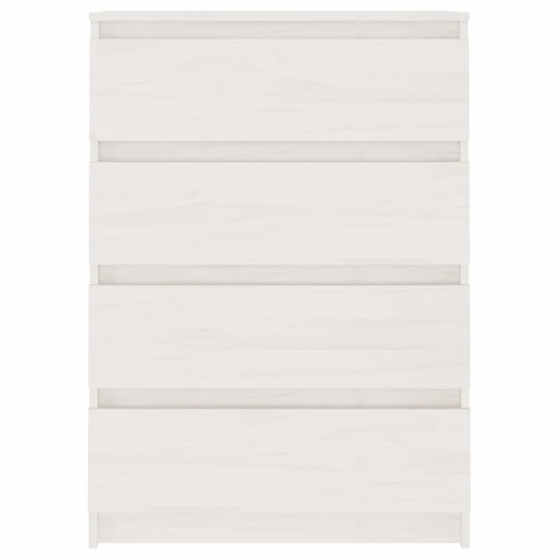 Side Cabinet White 60x36x84 cm Solid Pinewood