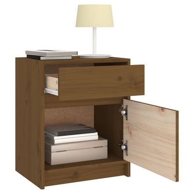 Bedside Cabinets 2 pcs Honey Brown 40x31x50 cm Solid Pinewood