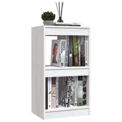 Book Cabinet White 40x30x71.5 cm Solid Pinewood