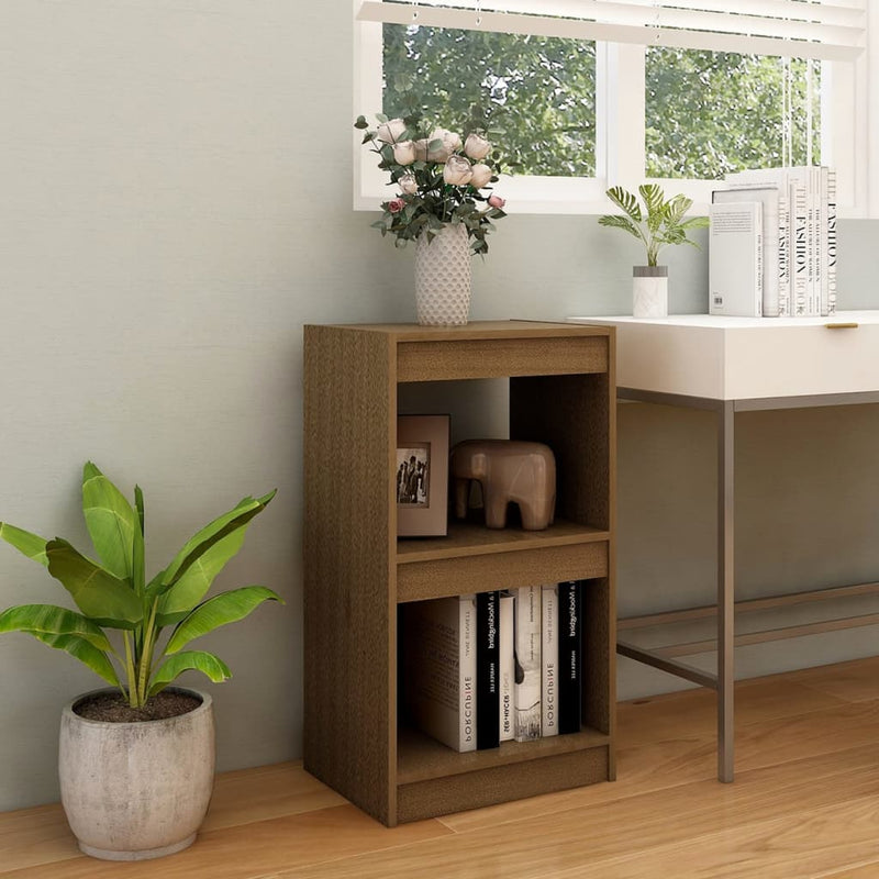 Book Cabinet Honey Brown 40x30x71.5 cm Solid Pinewood