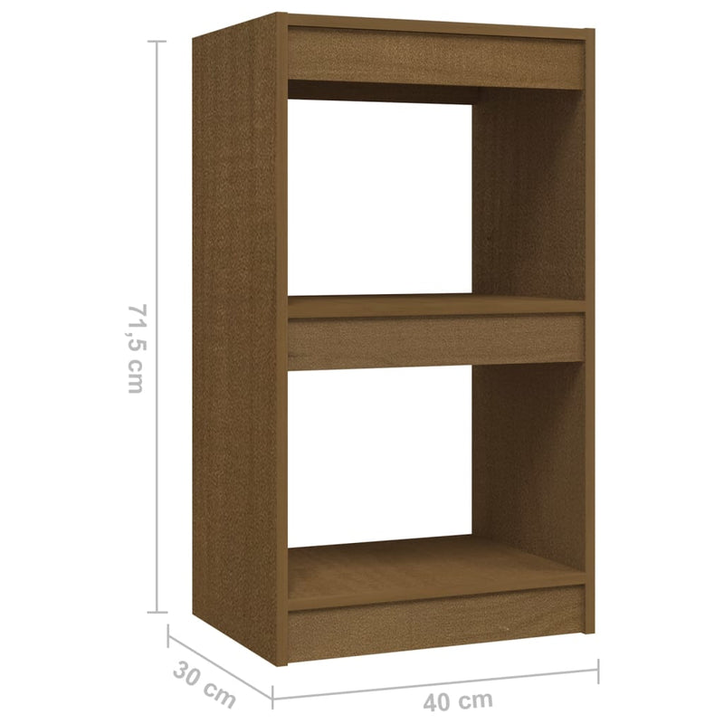 Book Cabinet Honey Brown 40x30x71.5 cm Solid Pinewood