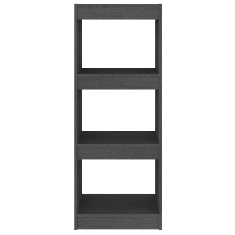 Book Cabinet/Room Divider Grey 40x30x103.5 cm Solid Pinewood