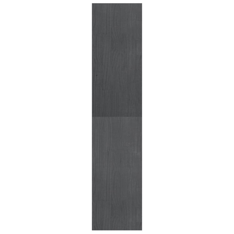 Book Cabinet Room Divider Grey 40x30x135.5 cm Pinewood