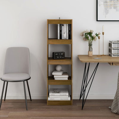 Book Cabinet Room Divider Honey Brown 40x30x135.5 cm Pinewood