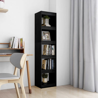 Book Cabinet/Room Divider Black 40x30x167.5 cm Solid Pinewood