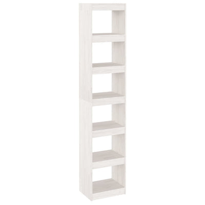 Book Cabinet/Room Divider White 40x30x199 cm Solid Pinewood