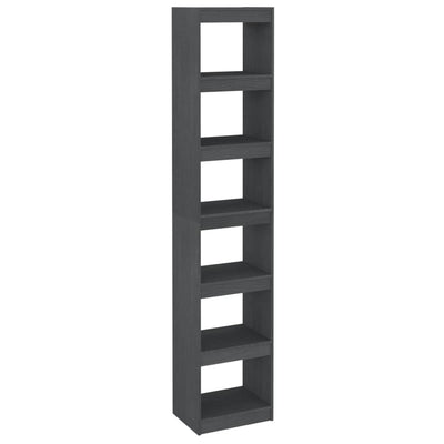 Book Cabinet/Room Divider Grey 40x30x199 cm Solid Pinewood