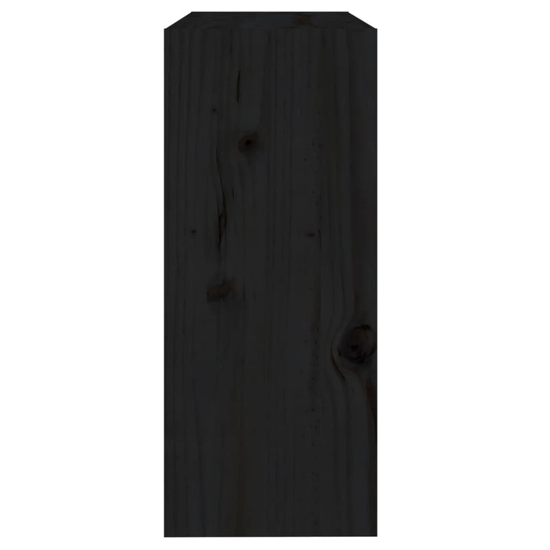 Book Cabinet/Room Divider Black 60x30x71.5 cm Solid Wood Pine