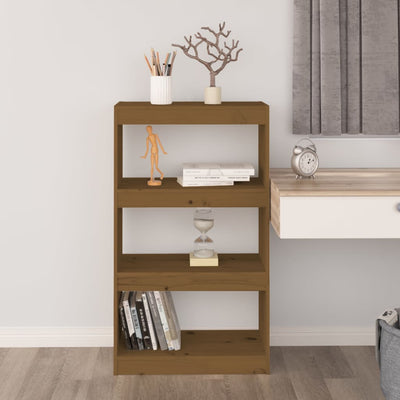 Book Cabinet/Room Divider Honey Brown 60x30x103.5 cm Wood Pine