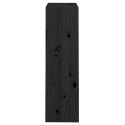 Book Cabinet/Room Divider Black 60x30x103.5 cm Solid Wood Pine