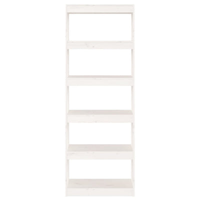 Book Cabinet/Room Divider White 60x30x167.5 cm Solid Wood Pine