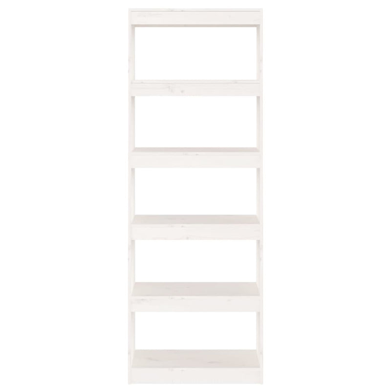 Book Cabinet/Room Divider White 60x30x167.5 cm Solid Wood Pine