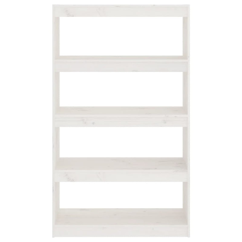 Book Cabinet/Room Divider White 80x30x135.5 cm Solid Wood Pine