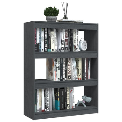 Book Cabinet/Room Divider Grey 100x30x103 cm Solid Pinewood