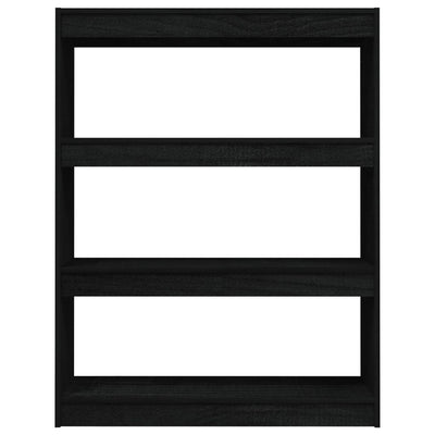 Book Cabinet/Room Divider Black 100x30x103 cm Solid Pinewood