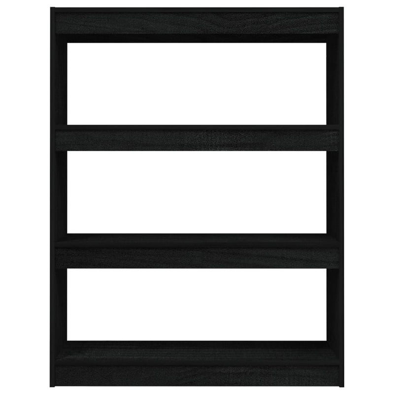 Book Cabinet/Room Divider Black 100x30x103 cm Solid Pinewood