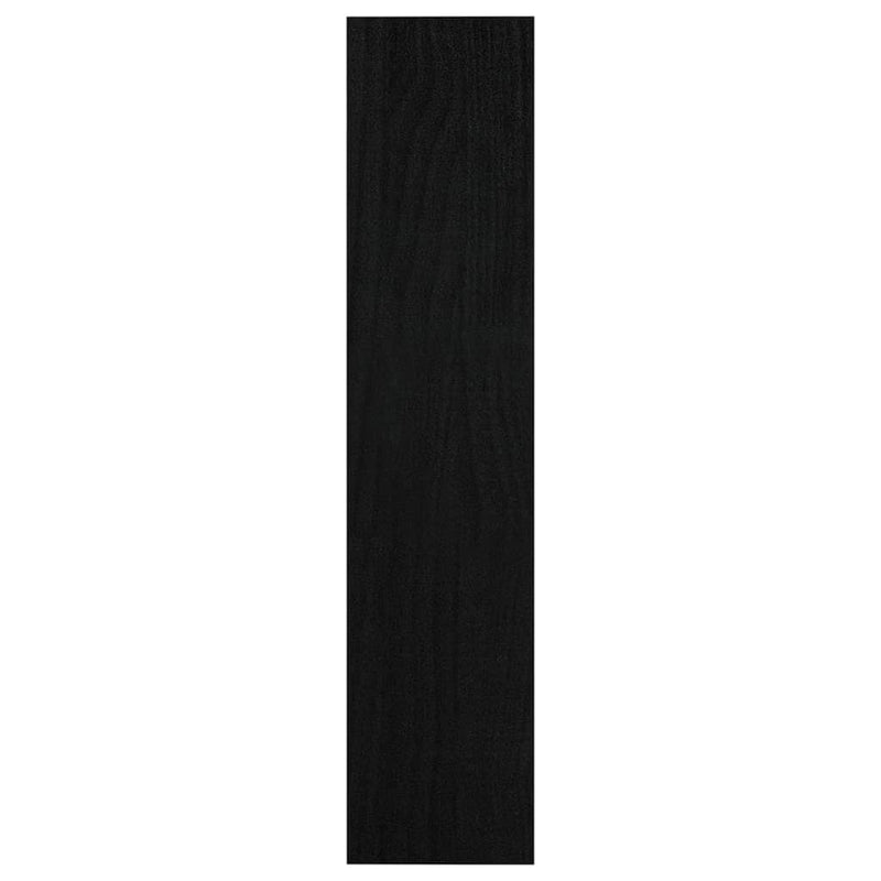 Book Cabinet/Room Divider Black 100x30x135.5 cm Solid Pinewood