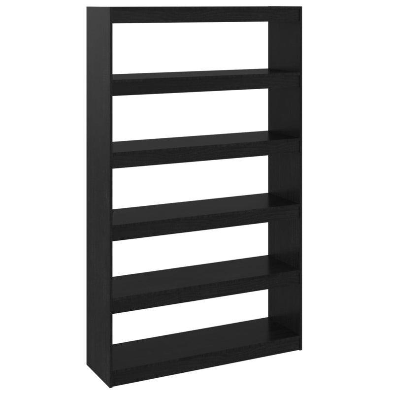 Book Cabinet/Room Divider Black 100x30x167.5 cm Solid Pinewood