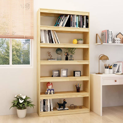 Book Cabinet/Room Divider 100x30x200 cm Solid Pinewood