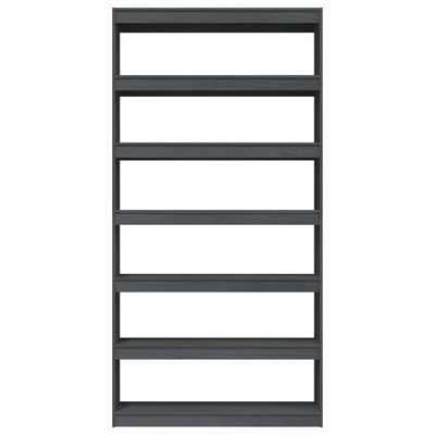 Book Cabinet/Room Divider Grey 100x30x200 cm Solid Pinewood